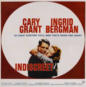 Il poster del famoso film con Cary Grant e Ingrid Bergman